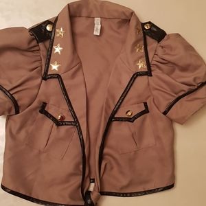 Halloween  Military style crop top for Army style costume